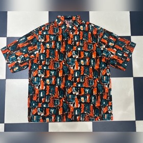 Prada 幾何印花短袖襯衣 Size：ＳＭＬXL