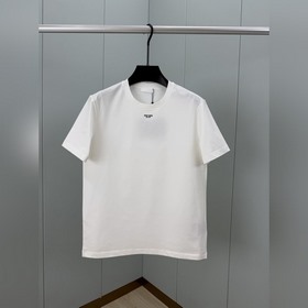Prada.普拉達 SS26春夏新品極簡字母印花印花标識短袖T恤，正面品牌字母印