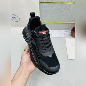[PRADA]普拉達飛織防塵彈力布運動休閑鞋 3D立體高彈 飛織布面(防塵材質