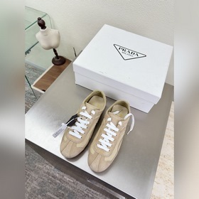 Prada 套底工藝 運動鞋 高端精品 普拉達 駝色 PRADA 大底手工串線
