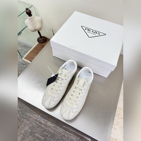 Prada 套底工藝 運動鞋 高端精品 普拉達 白色 小羊皮 PRADA 大底