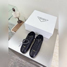 Prada 套底工藝 運動鞋 高端精品 普拉達 黑色小羊皮 PRADA 大底手