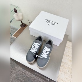 厚底運動鞋 側logo 後空鞋 高端精品 普拉達 藍色 PRADA 大底手工串
