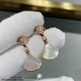 b908寶格麗高級貝母頭帶鑽扇形裙子耳環 Divas Dream系列七夕限定！高