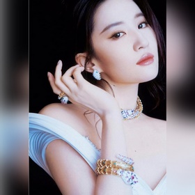 b6012亞金材質 寶格麗藍鑽公主蛇戒指 ，時尚高級精品 奢侈品蛇升級版 BVL