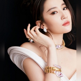 b6012亞金材質 寶格麗彩鑽公主蛇戒指，時尚高級精品 奢侈品蛇升級版 BVLG