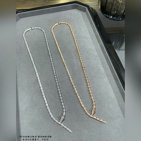 b060新款 V金鍍1.0咪金 高級精工版本 寶格麗滿鑽細蛇項鍊，真香系列...