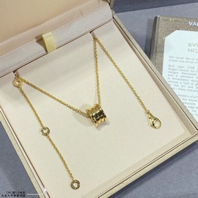 b009CNC正品開版，精雕鍍咪金，寶格麗精工大號光金彈簧項鍊 高版本出貨 完