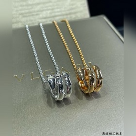 b0755寶格麗高級三圈光金蛇項鍊，真香系列... 實物簡單大方 做工精緻。