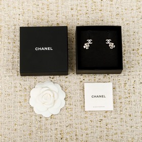 250422[我們出品][香奈兒 CHANEL 圍鑽愛心雙C耳釘]26秋冬最新