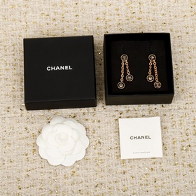 250601[我們出品][香奈兒 CHANEL 金黑水鑽圓餅耳環]26秋冬最新