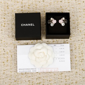 250572[我們出品][香奈兒 CHANEL 方塊琺琅雙C耳釘]辛芷蕾同款耳