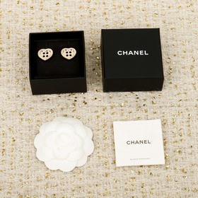 250555[我們出品][香奈兒 CHANEL 紐扣愛心耳釘]本季必入爆款25