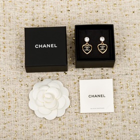 250502[我們出品][香奈兒 CHANEL 黑金愛心雙c耳環]25B秋冬最