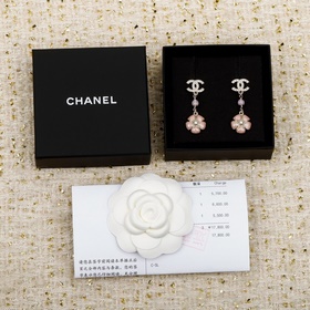 金粉，銀黑[香奈兒 CHANEL 26C山茶花雙c耳釘]26C早春最新款，最新