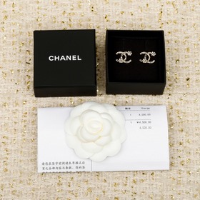 [香奈兒 CHANEL 26C山茶花雙c耳釘]26C早春最新款，最新款全網首發