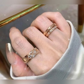C2003 香奈兒寬版菱格帶鑽戒指 火 碼數5678。香奈兒經典菱格戒指 熱銷款