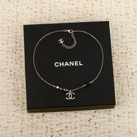 [香奈兒 CHANEL 黑色琺琅雙C項鍊] 必入爆款！全網首發現貨 25B最新