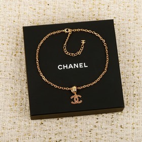 250356[我們出品][香奈兒 CHANEL 25A圓環雙c字母琥珀色水鑽項
