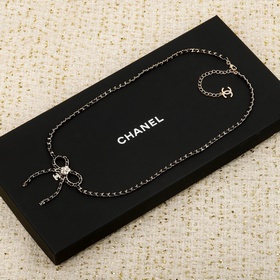 [香奈兒 CHANEL 黑皮蝴蝶結腰鍊]26秋冬最新系列！全網首發獨家現貨 老