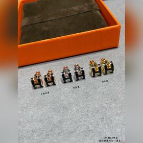 AA0021(黑色)對版 愛馬仕迷你H琳琅耳釘 最新诠釋H琺琅，超級工藝水平，