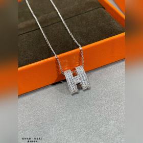 a026 高級精工版，愛馬仕滿鑽H項鍊 高碳鑽 太考驗師傅的手藝了 要确保每顆鑽