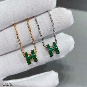 對版 愛馬仕迷你H琳琅項鍊 最新诠釋H琺琅，超級工藝水平，每一款H琺琅彩面精細