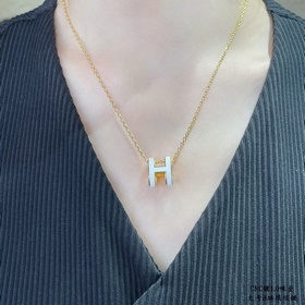 a018(升級cnc 進口滴油) (白色)對版 愛馬仕大號H琳琅項鍊 最新诠