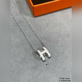 a018 (白色)對版 愛馬仕大號H琳琅項鍊 最新诠釋H琺琅，超級工藝水平，每
