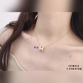 a018(米白)愛馬仕大號H琳琅項鍊 最新诠釋H琺琅，超級工藝水平，每一款H琺