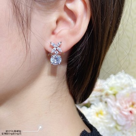 T9339 2 5 蒂芙尼馬眼耳環，珠寶采用最頂尖的 進口5A鑽 栩栩如生，精