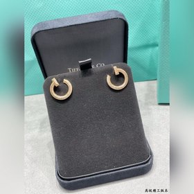 蒂芙尼T1窄式圓圈耳釘，Tiffany T 全新誕生，字母T線條強烈大膽，富于力