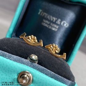 T912 Tiffany蒂芙尼 專櫃 最新 蒂芙尼迷你光金笑臉耳釘 1：1重工