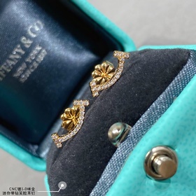 Tiff 專櫃 最新 蒂芙尼迷你帶鑽笑臉耳釘 1：1重工 Tiffany蒂芙尼