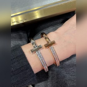 T844V金鍍1.0咪金 蒂芙尼T1寬版方鑽手镯，Tiffany T 全新誕生，