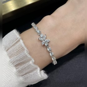 T7069 2 5 蒂芙尼滿鑽馬眼扣手鍊 名媛奢華大牌高檔 爆閃 專櫃品質 S