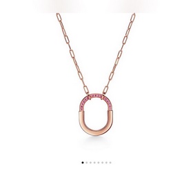 T602 Tiffany蒂芙尼any 蒂芙尼lock粉鑽鎖頭項鍊 Tiffany