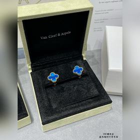 V0131 VCA高級藍玉髓四葉草耳拍 市場高級版 1：1版本高端定制 vca梵
