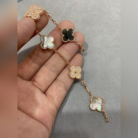 vca 灰貝簡鑽五花手鍊 J009
