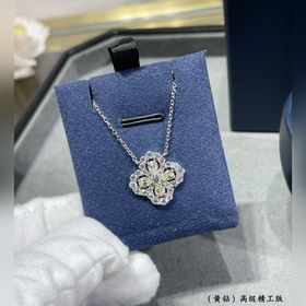 HW00019 2 5  (黃鑽)海瑞溫斯頓滿鑽四葉草項鍊# Diamond
