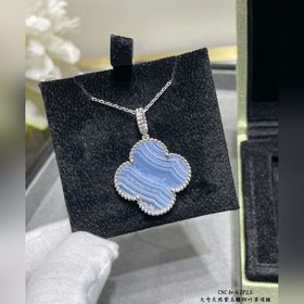 V712 CNC扣頭ZP2.5 VCA天然紫玉髓大號四葉草項鍊 版型超級正，正