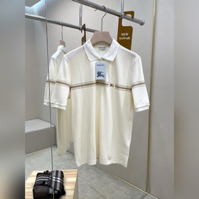 主推  Burberry 巴寶莉  條紋棉質Polo 衫，這款選用棉質珠地