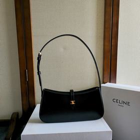 [Celine賽琳]新品TINA标志肩背包，羊皮革襯裡，金色飾面，可肩背和手提，
