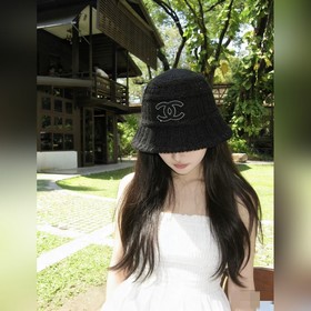 香奈兒CHANEL 針織盆帽，漁夫帽高密度制作，一頂超級有品位的針織帽了~出街首