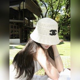香奈兒CHANEL 針織盆帽，漁夫帽高密度制作，一頂超級有品位的針織帽了~出街首