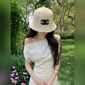 香奈兒CHANEL 針織盆帽，漁夫帽高密度制作，一頂超級有品位的針織帽了~出街首