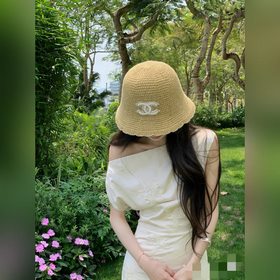 香奈兒CHANEL 針織盆帽，漁夫帽高密度制作，一頂超級有品位的針織帽了~出街首