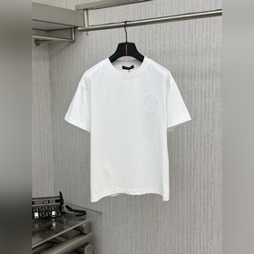 CH克羅心- 26ss新款圖案刺繡棉質短袖T恤 春夏新款刺繡設計，高支高密雙紗面