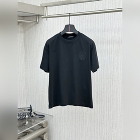 CH克羅心- 26ss新款圖案刺繡棉質短袖T恤 春夏新款刺繡設計，高支高密雙紗面