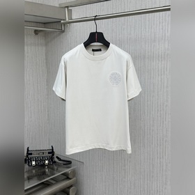 CH克羅心- 26ss新款圖案刺繡棉質短袖T恤 春夏新款刺繡設計，高支高密雙紗面